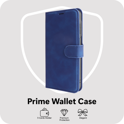 PrimeWallet Case - Samsung Galaxy A18 / A17 (4G / 5G) - PU leather Wallet Case - Blue