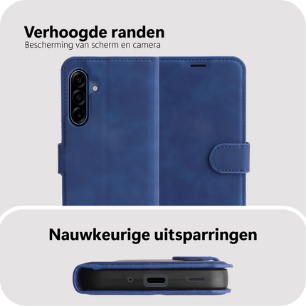 PrimeWallet Case - Samsung Galaxy A18 / A17 (4G / 5G) - PU leather Wallet Case - Blue