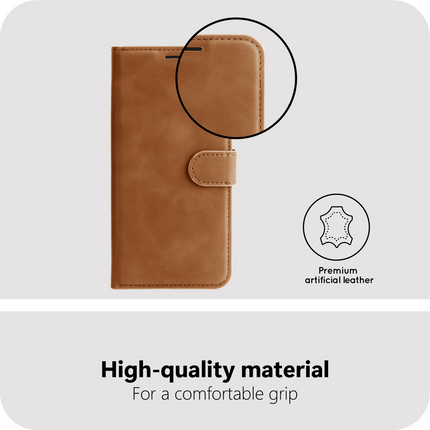 PrimeWallet Case - Samsung Galaxy A18 / A17 (4G / 5G) - PU leather Wallet Case - Brown