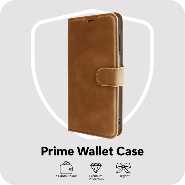 PrimeWallet Case - Samsung Galaxy A18 / A17 (4G / 5G) - PU leather Wallet Case - Brown