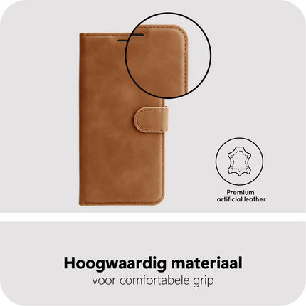 PrimeWallet Case - Samsung Galaxy A18 / A17 (4G / 5G) - PU leather Wallet Case - Brown