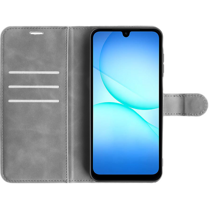 PrimeWallet Case - Samsung Galaxy A18 / A17 (4G / 5G) - PU leather Wallet Case - Grey