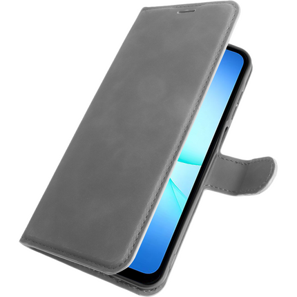 PrimeWallet Case - Samsung Galaxy A18 / A17 (4G / 5G) - PU leather Wallet Case - Grey