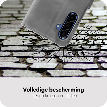 PrimeWallet Case - Samsung Galaxy A18 / A17 (4G / 5G) - PU leather Wallet Case - Grey