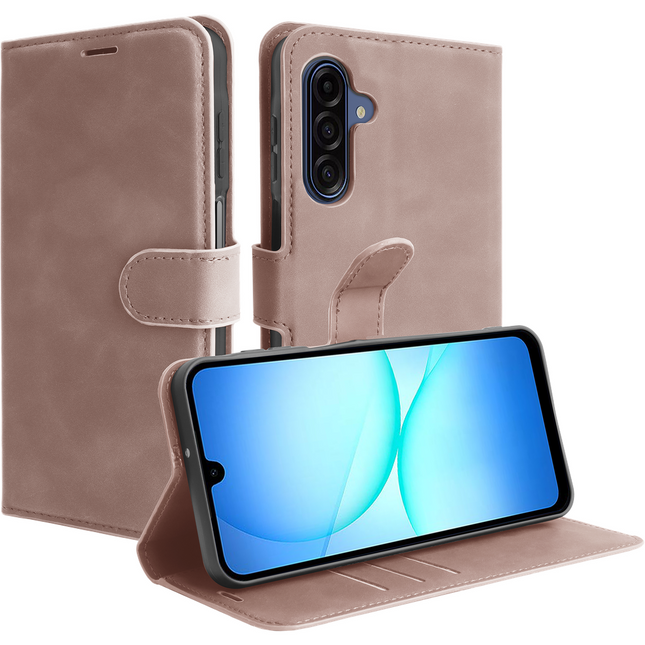 PrimeWallet Case - Samsung Galaxy A18 / A17 (4G / 5G) - PU leather Wallet Case - Pink