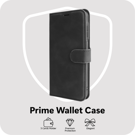 PrimeWallet Case - Samsung Galaxy A18 / A17 (4G / 5G) - PU leather Wallet Case - Black