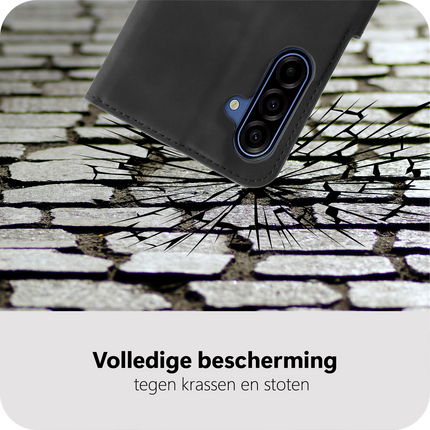 PrimeWallet Case - Samsung Galaxy A18 / A17 (4G / 5G) - PU leather Wallet Case - Black