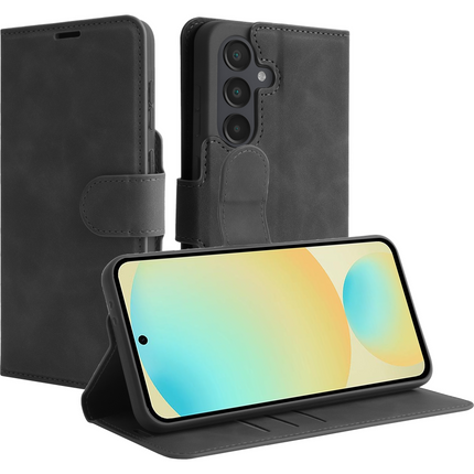 PrimeWallet Case - Samsung Galaxy A26 - PU leather Wallet Case - Black