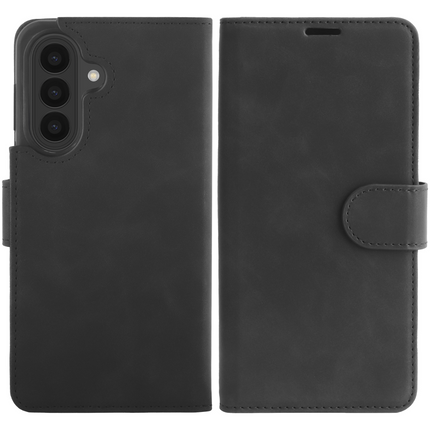 PrimeWallet SnapOn Case - Samsung Galaxy A27 - Detachable PU leather Wallet Case - (compatible with MagSafe) - Black