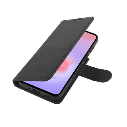 PrimeWallet SnapOn Case - Samsung Galaxy A27 - Detachable PU leather Wallet Case - (compatible with MagSafe) - Black