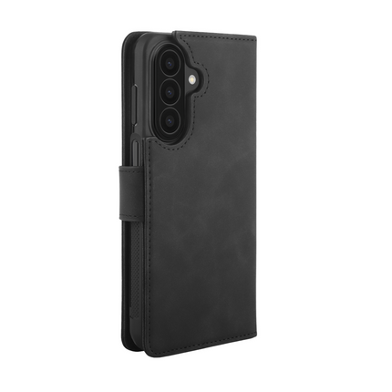 PrimeWallet SnapOn Case - Samsung Galaxy A27 - Detachable PU leather Wallet Case - (compatible with MagSafe) - Black