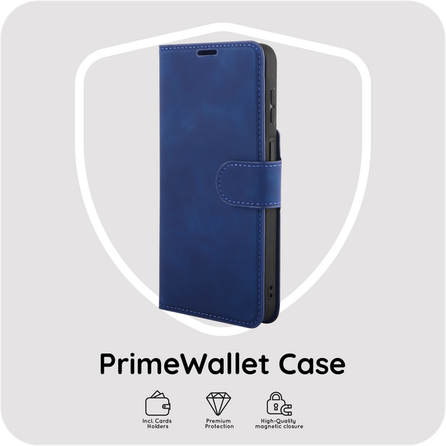 PrimeWallet Case - Samsung Galaxy A27 - PU leather Wallet Case - Blue