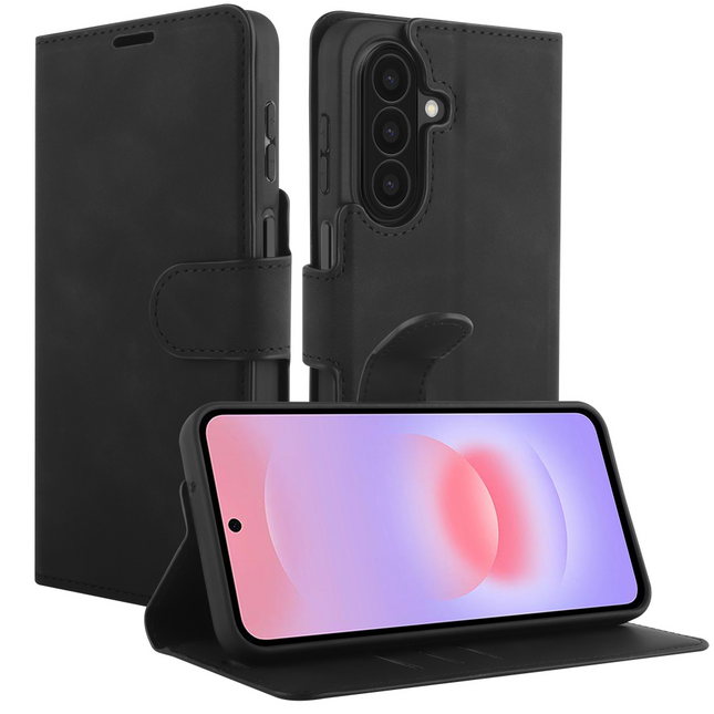 PrimeWallet Case - Samsung Galaxy A27 - PU leather Wallet Case - Black