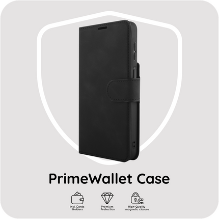 PrimeWallet Case - Samsung Galaxy A27 - PU leather Wallet Case - Black