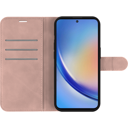 PrimeWallet Case - Samsung Galaxy A35 - PU leather Wallet Case - Pink