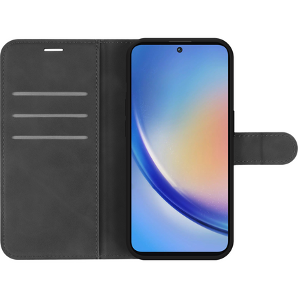 PrimeWallet Case - Samsung Galaxy A35 - PU leather Wallet Case - Black