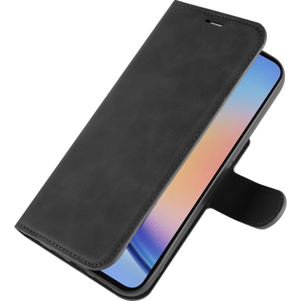 PrimeWallet Case - Samsung Galaxy A35 - PU leather Wallet Case - Black