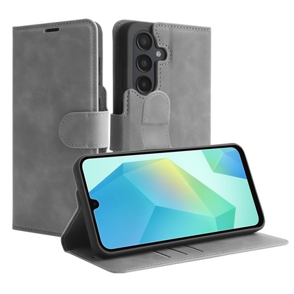 PrimeWallet Case - Samsung Galaxy A36 / A56 - PU leather Wallet Case - Grey