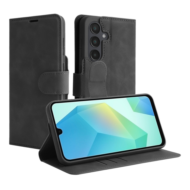 PrimeWallet Case - Samsung Galaxy A36 / A56 - PU leather Wallet Case - Black