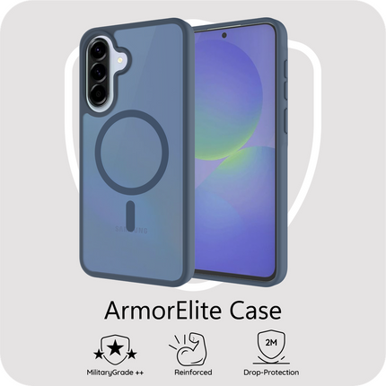 ArmorElite Case - Samsung Galaxy A37 - Military Grade Back Cover - (compatible with MagSafe) - Blue