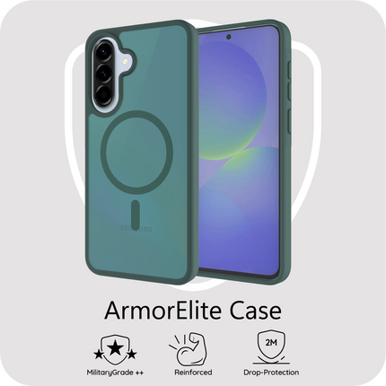 ArmorElite Case - Samsung Galaxy A37 - Military Grade Back Cover - (compatible with MagSafe) - Green
