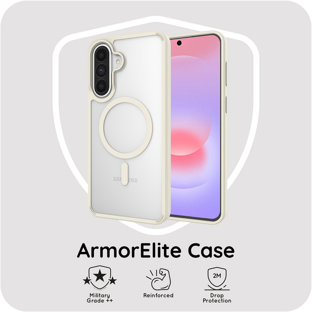 ArmorElite Case - Samsung Galaxy A37 - Military Grade Back Cover - (compatible with MagSafe) - Ivory