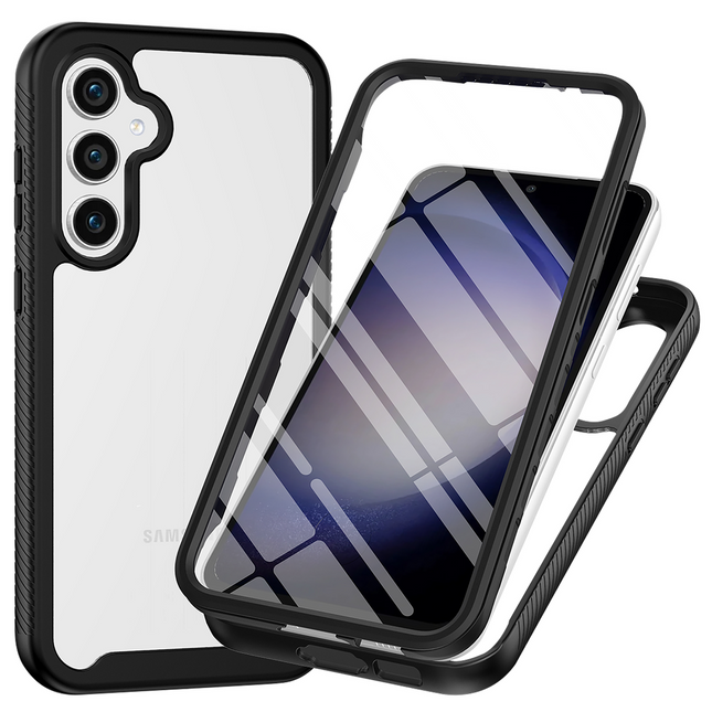360 Defense Case - Samsung Galaxy A37 Hoesje - Full Body Protection with Built-in Screenprotector - Black