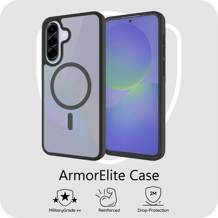 ArmorElite Case - Samsung Galaxy A37 - Military Grade Back Cover - (compatible with MagSafe) - Black