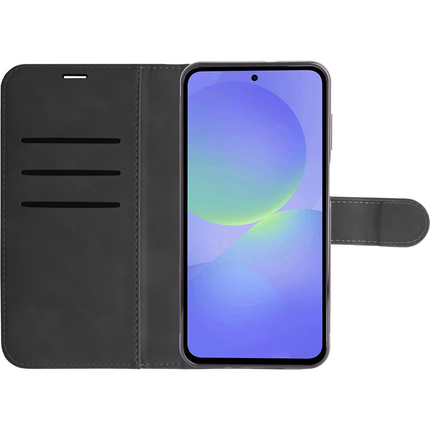 PrimeWallet SnapOn Case - Samsung Galaxy A37 - Detachable PU leather Wallet Case - (compatible with MagSafe) - Black