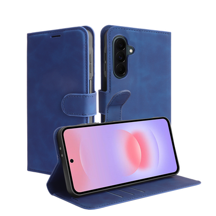 PrimeWallet Case - Samsung Galaxy A37 - PU leather Wallet Case - Blue