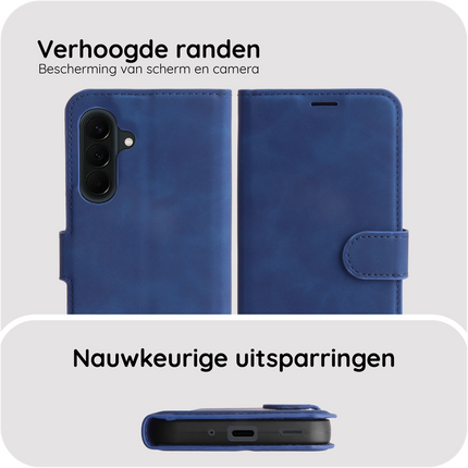 PrimeWallet Case - Samsung Galaxy A37 - PU leather Wallet Case - Blue