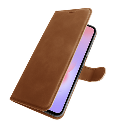 PrimeWallet Case - Samsung Galaxy A37 - PU leather Wallet Case - Brown