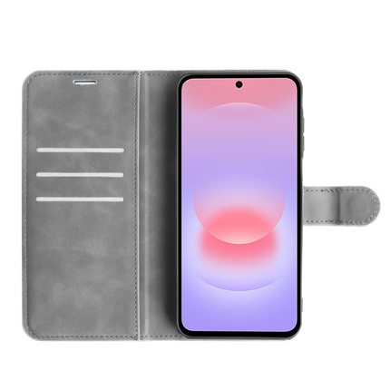 PrimeWallet Case - Samsung Galaxy A37 - PU leather Wallet Case - Grey