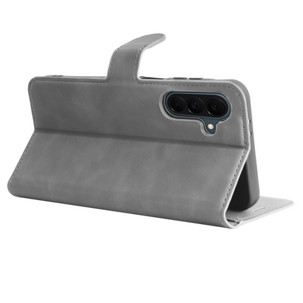 PrimeWallet Case - Samsung Galaxy A37 - PU leather Wallet Case - Grey