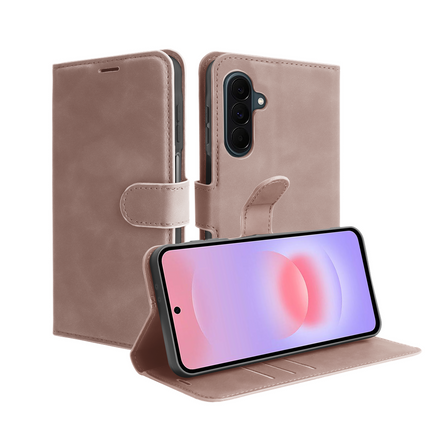 PrimeWallet Case - Samsung Galaxy A37 - PU leather Wallet Case - Pink