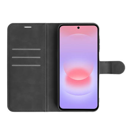 PrimeWallet Case - Samsung Galaxy A37 - PU leather Wallet Case - Black