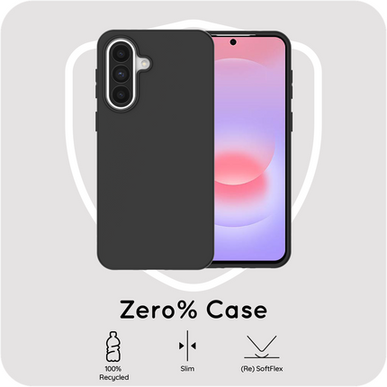 Zero% Case - Samsung Galaxy A37 - Soft TPU Back Cover (GRS Recycled) - Black