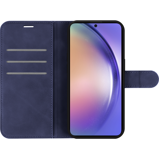 PrimeWallet Case - Samsung Galaxy A54 - PU leather Wallet Case - Blue