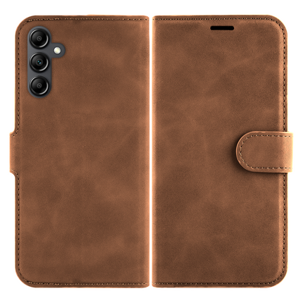 PrimeWallet Case - Samsung Galaxy A55 - PU leather Wallet Case - Brown