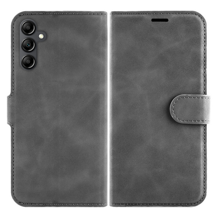 PrimeWallet Case - Samsung Galaxy A55 - PU leather Wallet Case - Grey