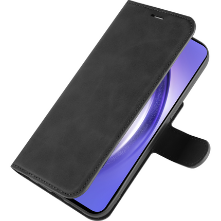 PrimeWallet Case - Samsung Galaxy A55 - PU leather Wallet Case - Black