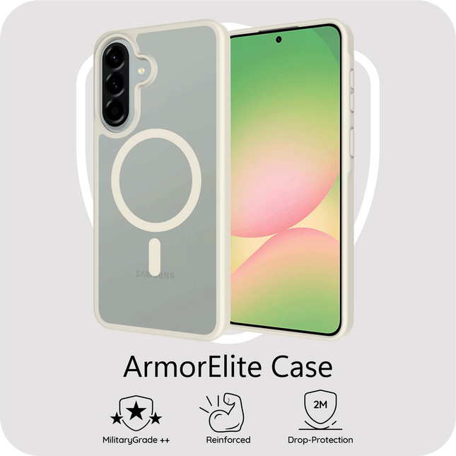 ArmorElite Case - Samsung Galaxy A57 - Military Grade Back Cover - (compatible with MagSafe) - Ivory