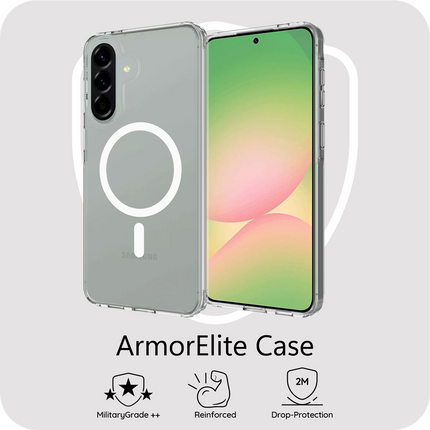 ArmorElite Case - Samsung Galaxy A57 - Military Grade Back Cover - (compatible with MagSafe) - Clear