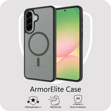 ArmorElite Case - Samsung Galaxy A57 - Military Grade Back Cover - (compatible with MagSafe) - Black