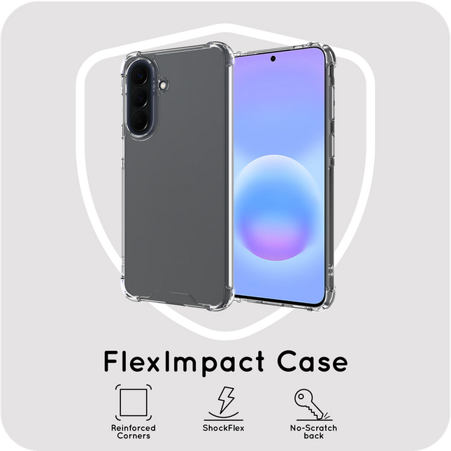 FlexImpact Case - Samsung Galaxy A57 - Reinforced TPU Back Cover - Clear