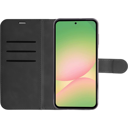 PrimeWallet SnapOn Case - Samsung Galaxy A57 - Detachable PU leather Wallet Case - (compatible with MagSafe) - Black