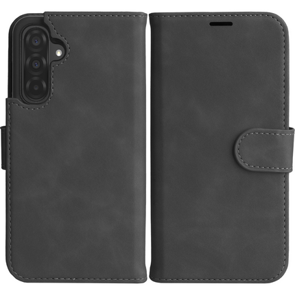 PrimeWallet SnapOn Case - Samsung Galaxy A57 - Detachable PU leather Wallet Case - (compatible with MagSafe) - Black
