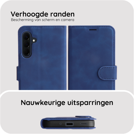 PrimeWallet Case - Samsung Galaxy A57 - PU leather Wallet Case - Blue