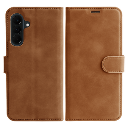 PrimeWallet Case - Samsung Galaxy A57 - PU leather Wallet Case - Brown