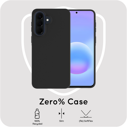 Zero% Case - Samsung Galaxy A57 - Soft TPU Back Cover (GRS Recycled) - Black
